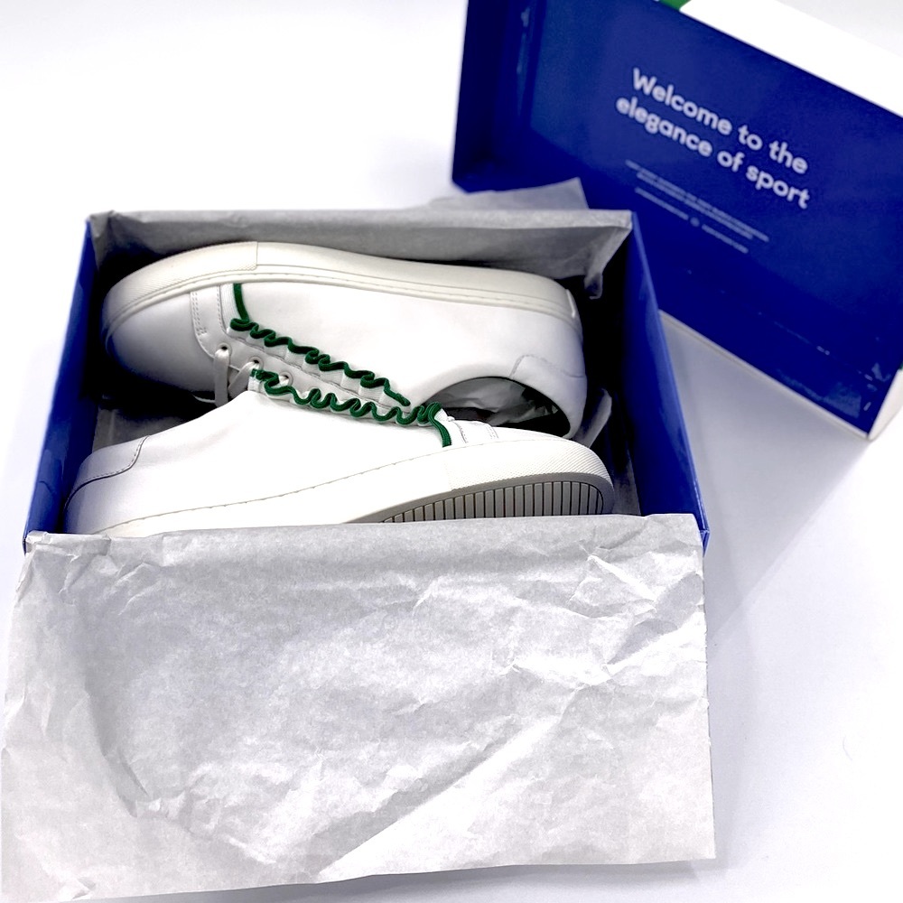 Tory Burch Sport White & Green Ruffle Sneakers 9.5 - Picture 2 of 6
